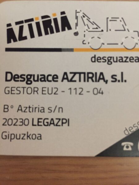 DESGUACE AZTIRIA S.L.