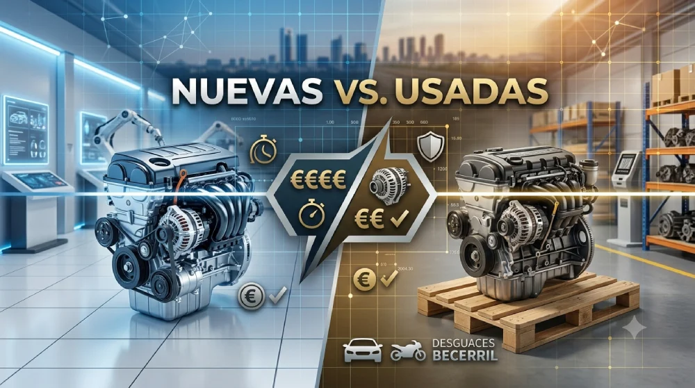 Piezas nuevas vs. usadas: ¿Cuándo es seguro comprar recambios en un desguace autorizado?