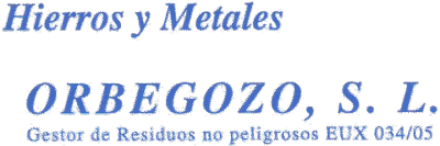 HIERROS Y METALES ORBEGOZO S.L.